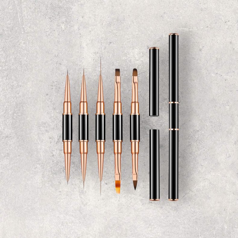 Penselst, 5 stk duo-pensler, i alt 10 pensler