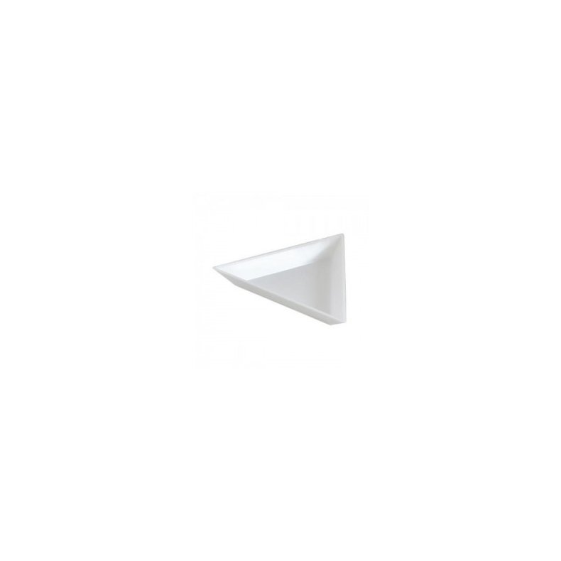 Hvid trekantet plastic bakke (4 stk)