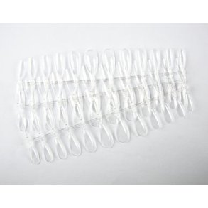 Press-on / showtipper, Babystiletto (72 stk) Clear